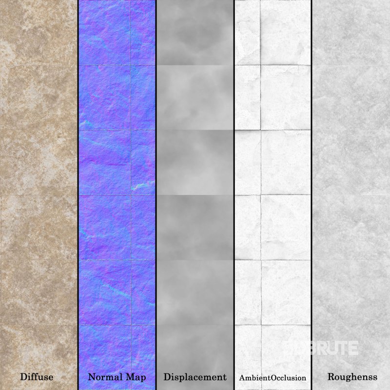 Split Face Travertine 07 (Seamless) Image 7