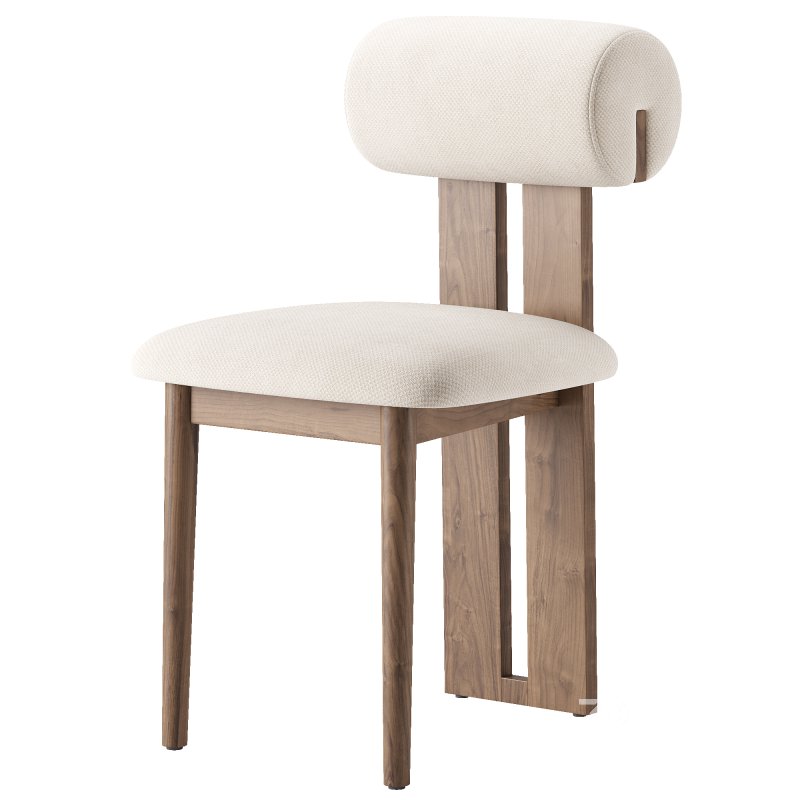 Galen Cream Boucle Dining Chair Image 1