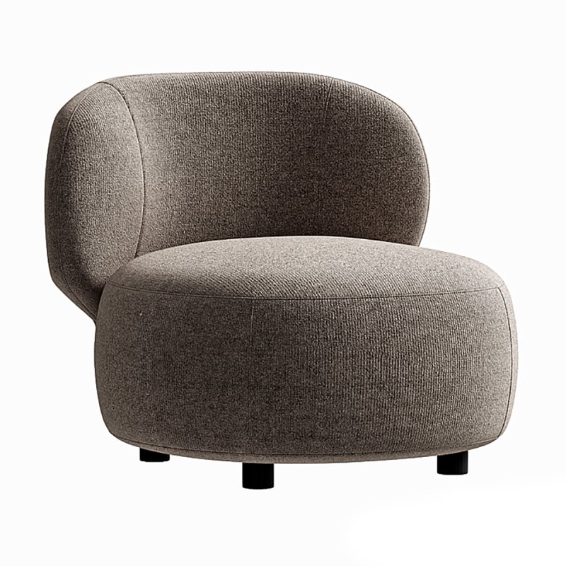 Brayden Stone Cream Woven Fabric Occasional Chair Image 3