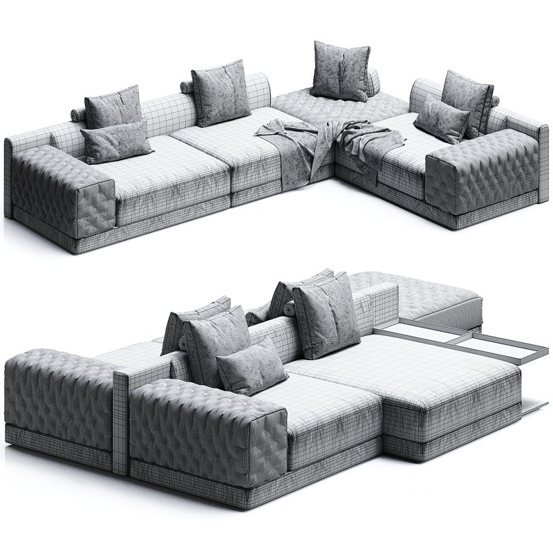 Miller Double Sofa by Frigerio Modular Image 3