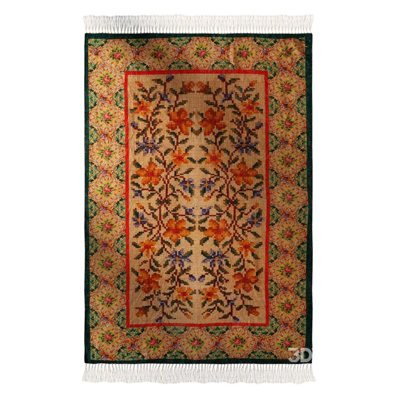 Evelyn Needlepoint Digital Printed Rug Image 2