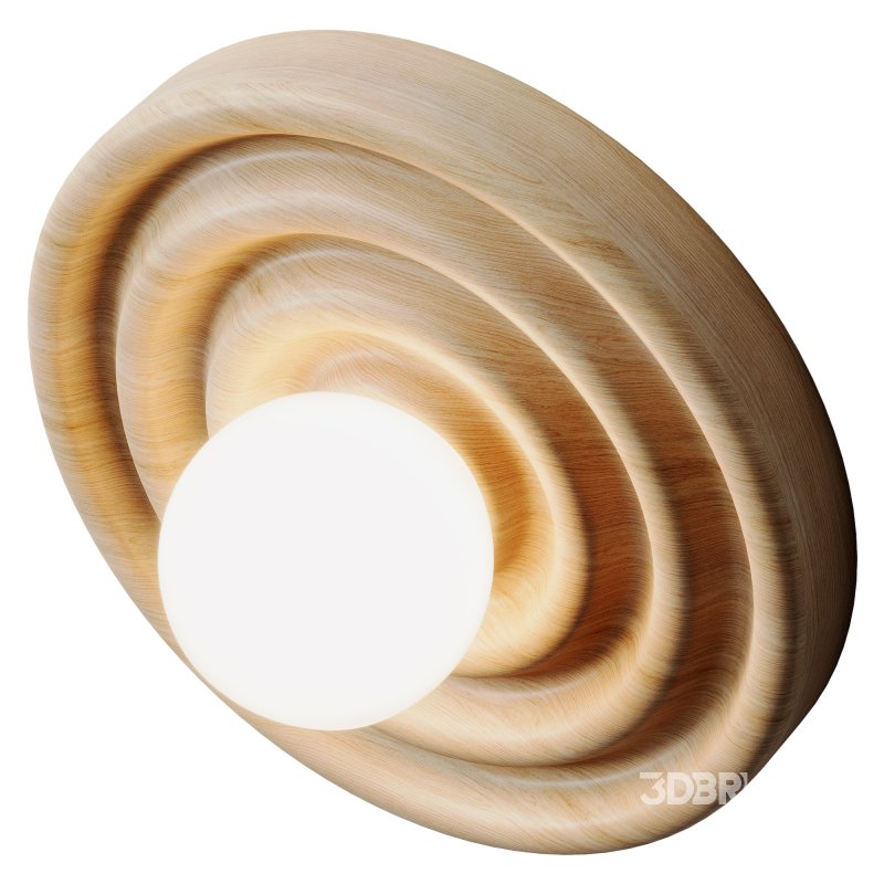 : Ripple Walnut Wall Lamp Image 2