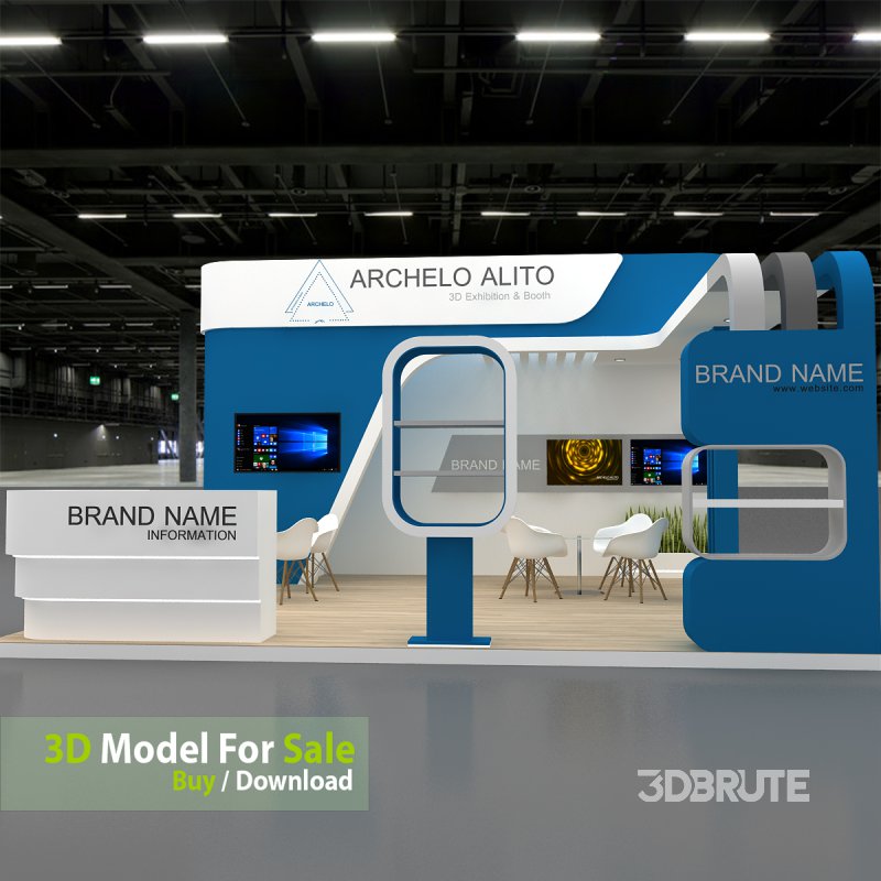 3d exhibition booth stand Image 2