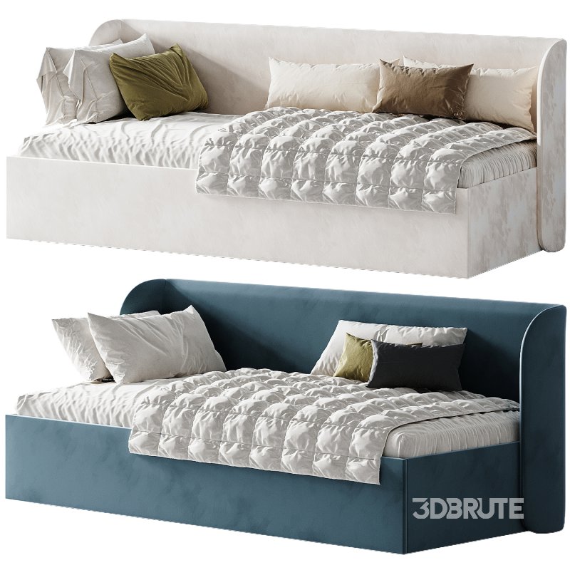 Milton Bed 90 Velvet Wet Sand Image 3