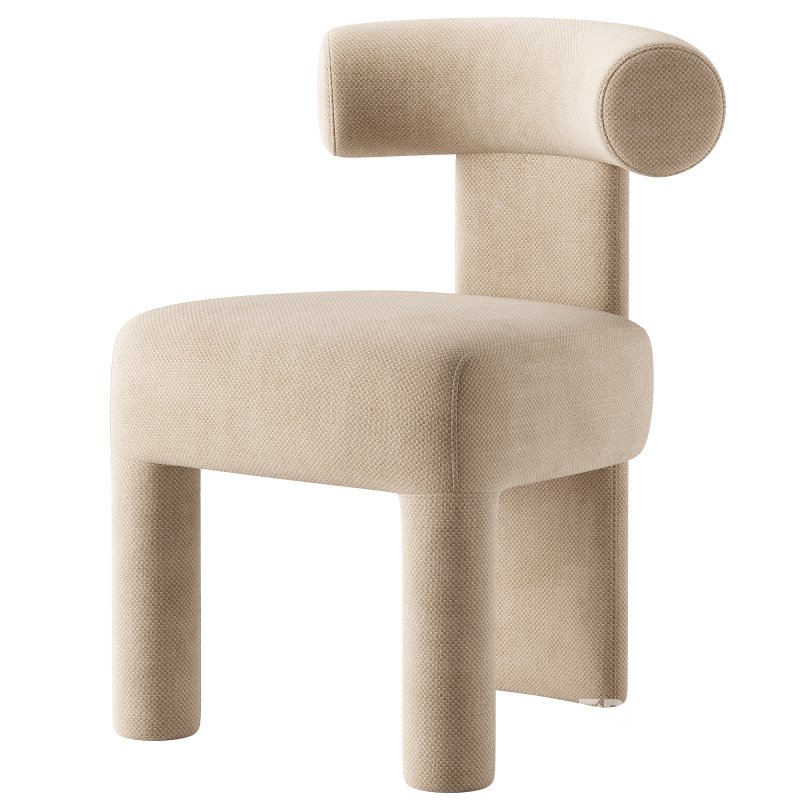 Wisteria Stone White Fabric Dining Chair Image 7