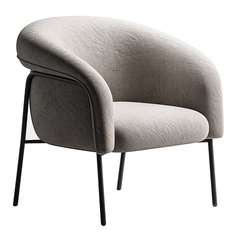 ARMCHAIR KENSOL Velvet Blue Image 1