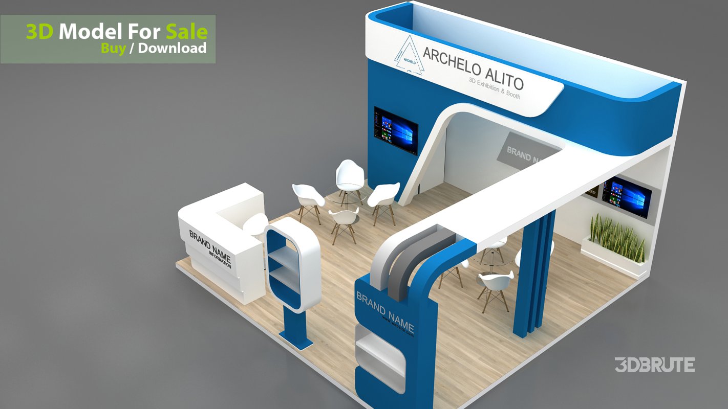 3d exhibition booth stand Image 4