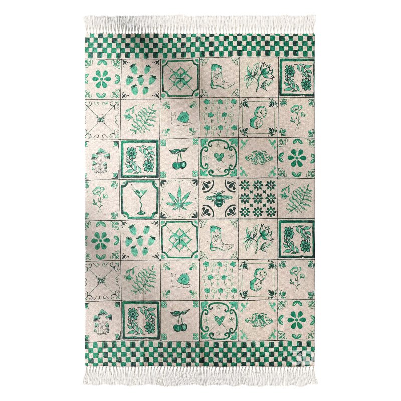 Mariana Tile Flatweave Printed Rug Image 5