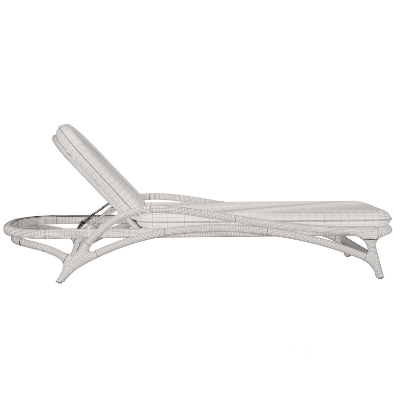 Zen outdoor adjustable lounger Image 1