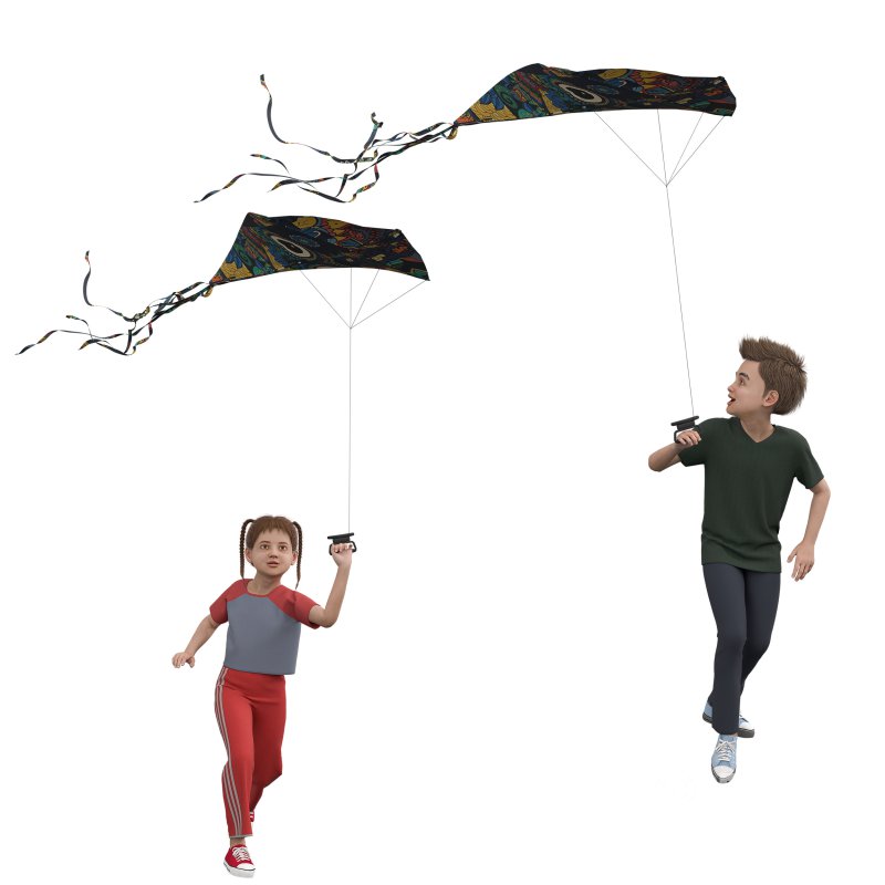 Children Flyin Kite Image 6