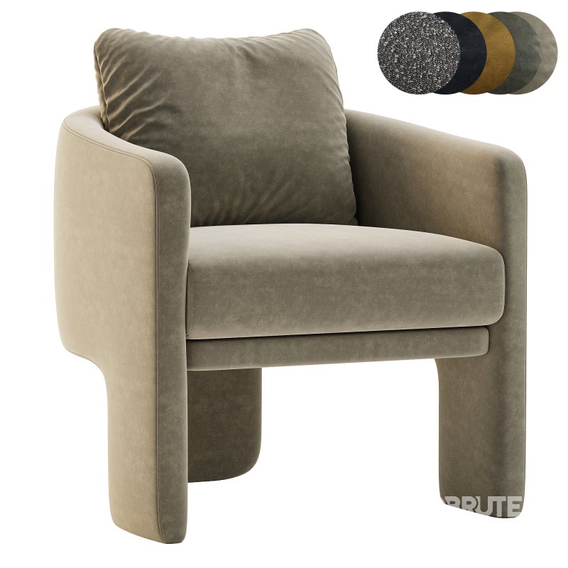 Efren Fabric Armchair Image 2