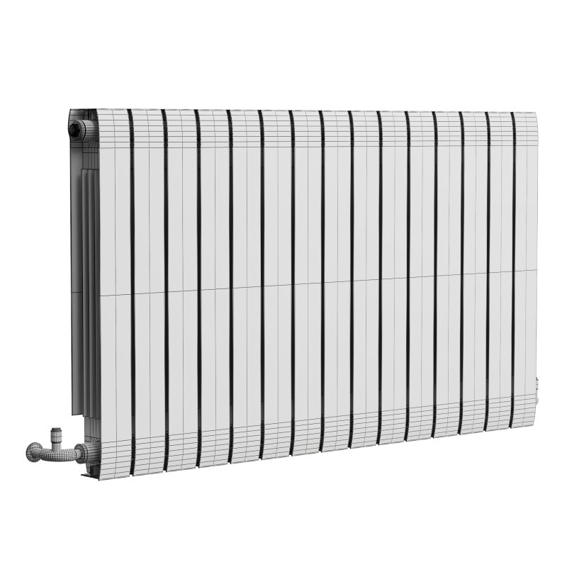 Apollo Modena, Modern Horizontal Radiator, Aluminium Image 9