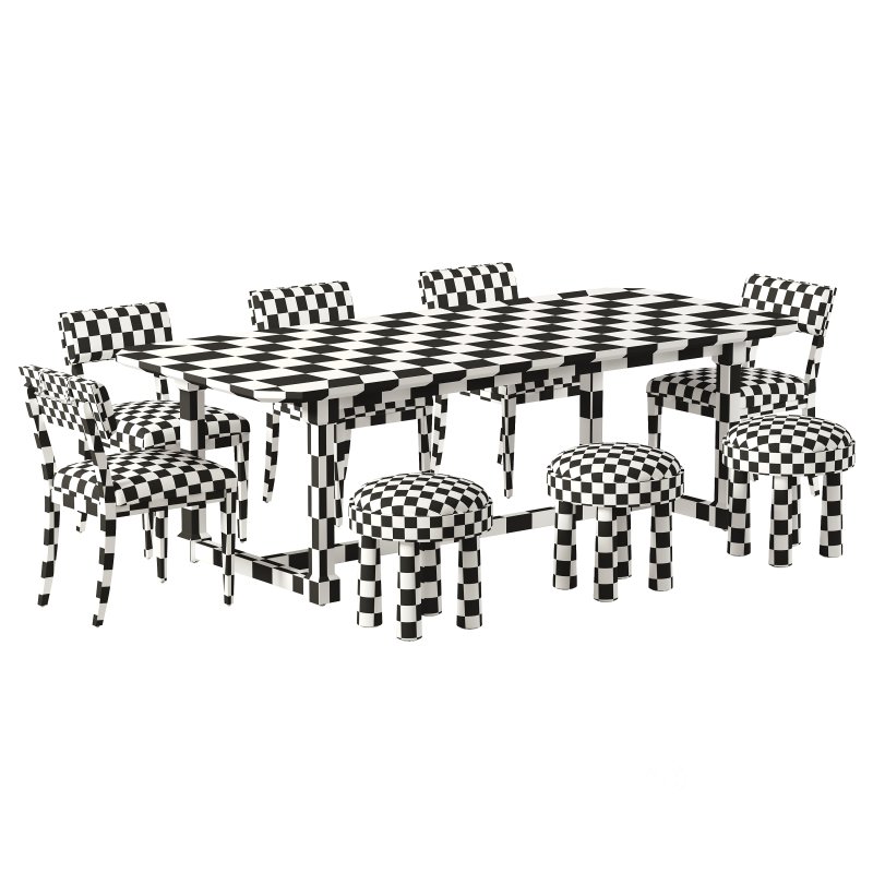 Marcello and Louise Accent Dining Chair and Cicero Extension Dining Table-Fourhands Image 3