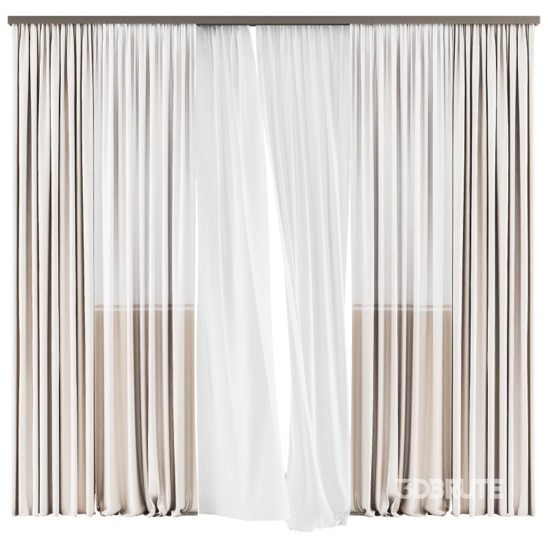 Silk and Cotton Curtain Set 87 Image 1