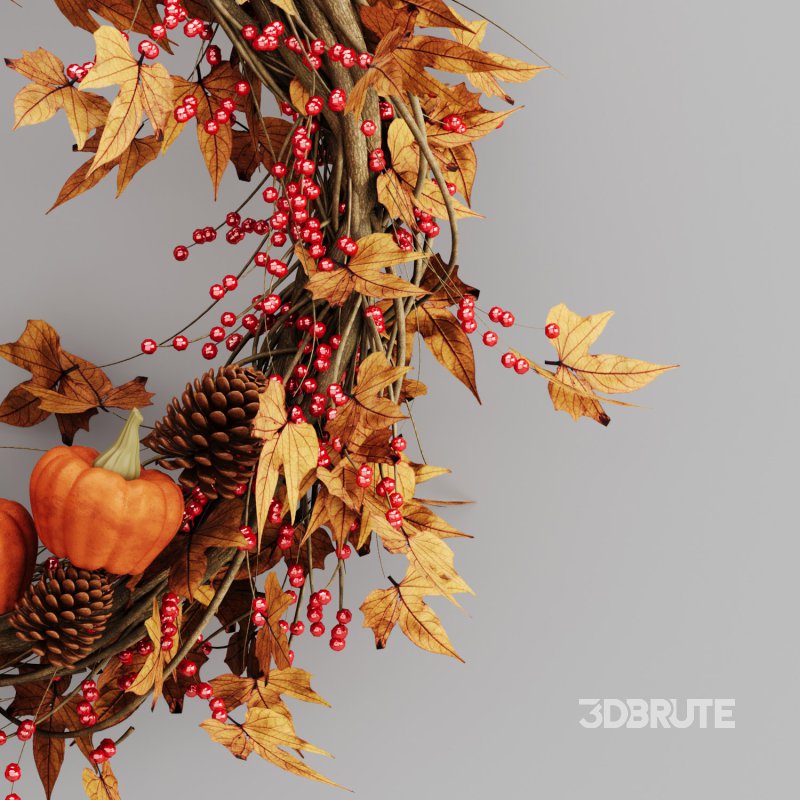 Rustic autumn pumpkin wreath Image 4