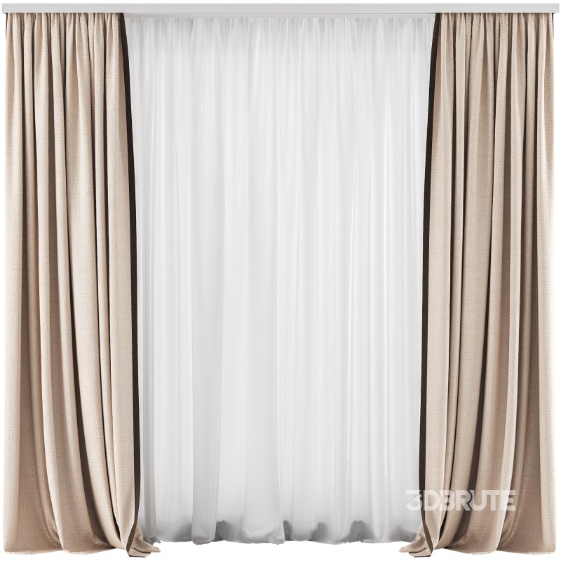 Silk and Cotton Curtain Set 81 Image 1