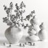 Green fig branches in artistic vases - Thumbnail 2