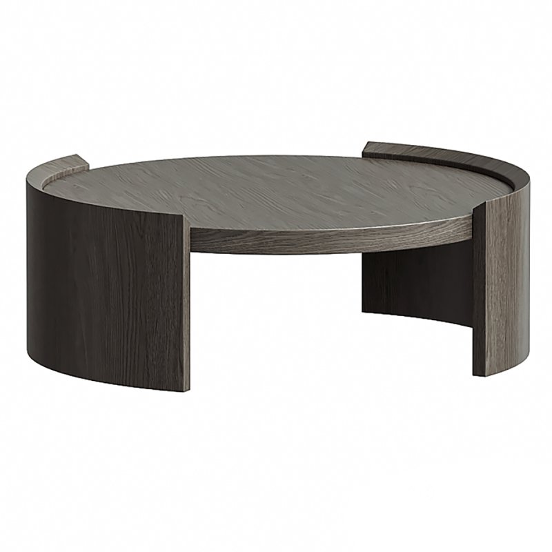 Neuvic Brown Oak Wood Coffee Table Image 2