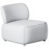 Nelvi Velvet Grey Chair - Thumbnail 3