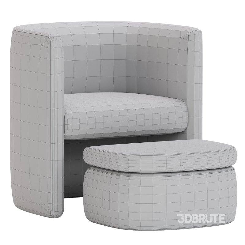 Braedin Upholstered Barrel Accent Chair Image 1