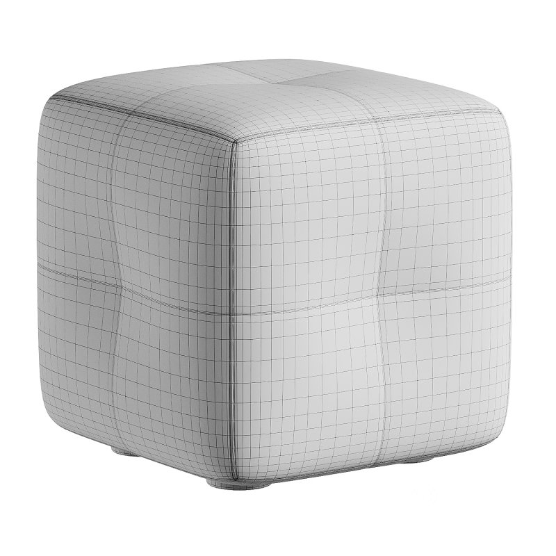 white pouf Image 1