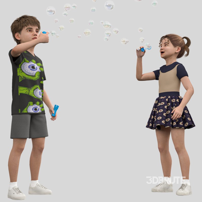 Children bubbel Playing Image 5