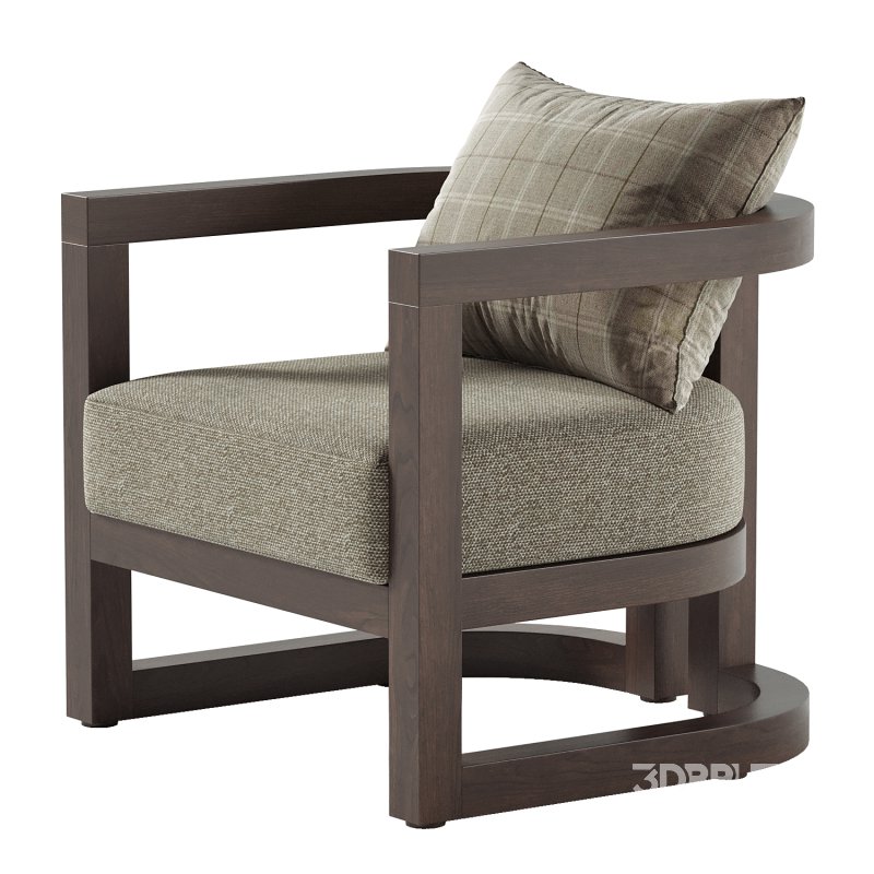 Emory Single Acacia Club Chair Image 7