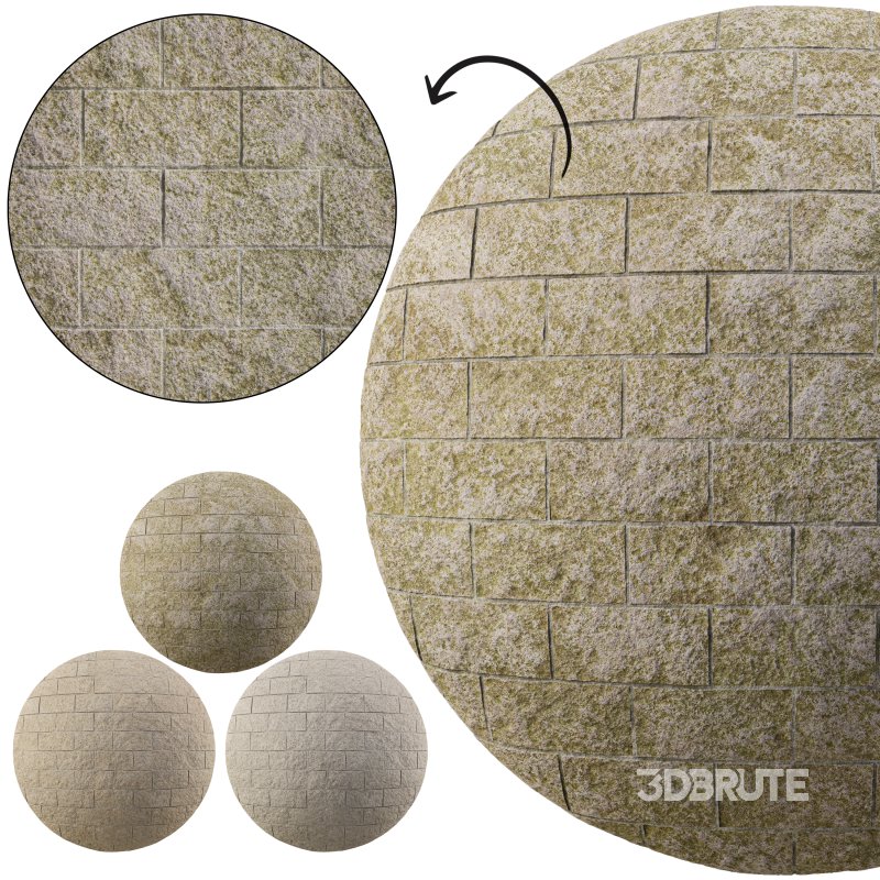 Split Face Stone wall 02 (Seamless) Image 1