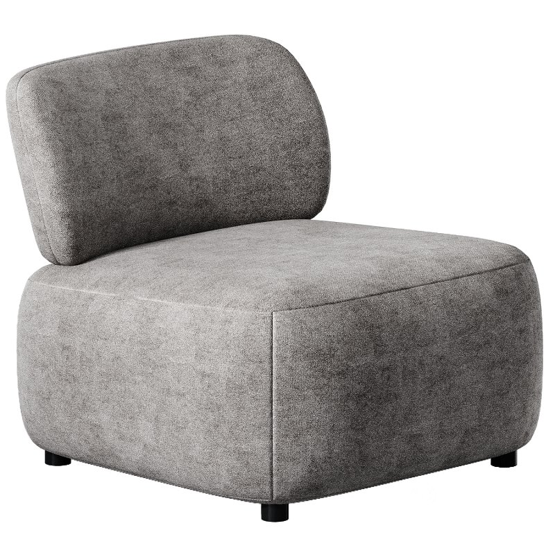 Nelvi Velvet Grey Chair Image 1