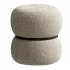 Milford Pouf rond en tissu bouclette - Thumbnail 1