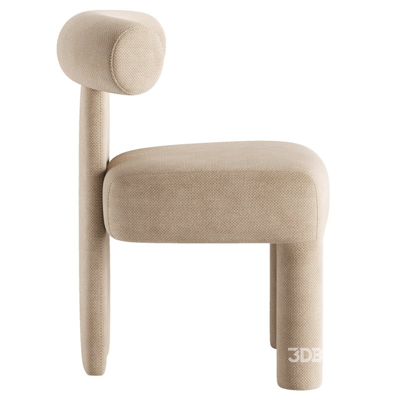 Wisteria Stone White Fabric Dining Chair Image 5