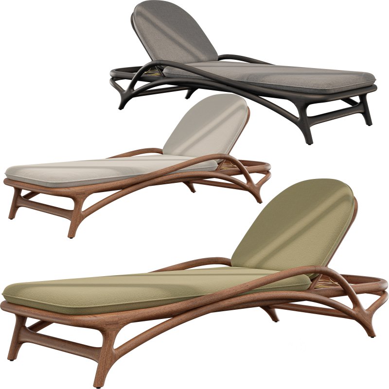 Zen outdoor adjustable lounger Image 2