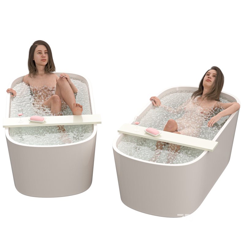 Woman in Bathtub for 3 poses Image 5
