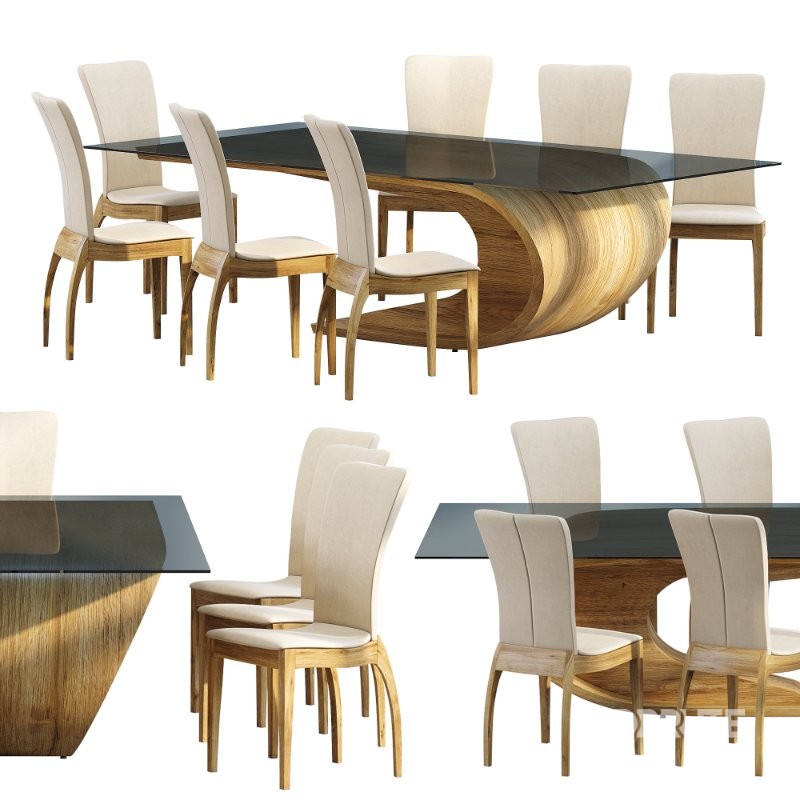 Crest Dining Tables and Chair Image 4