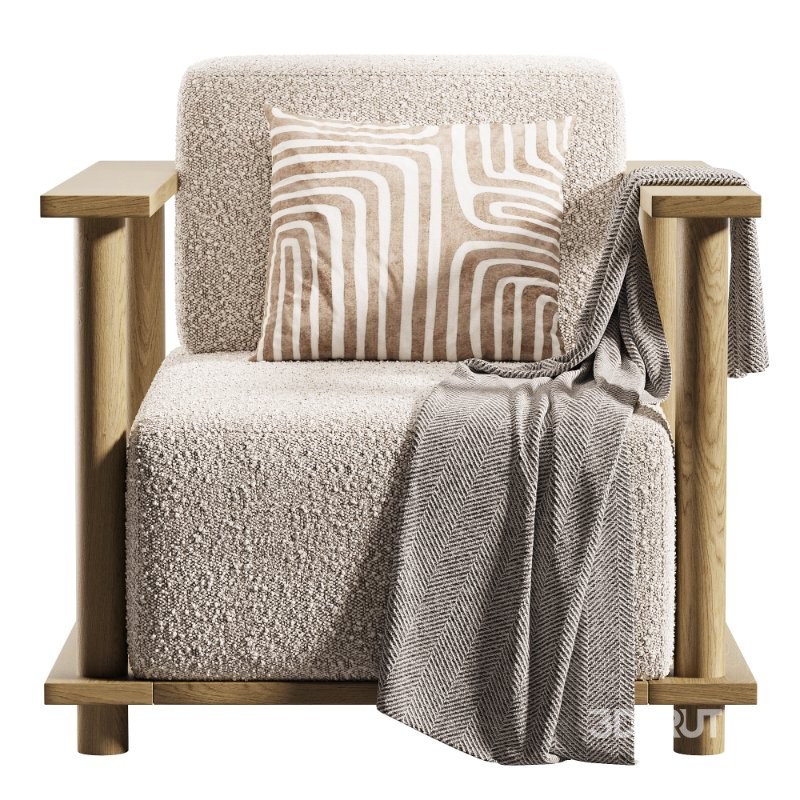 Pinet Teak Outdoor Lounge Chair Image 5