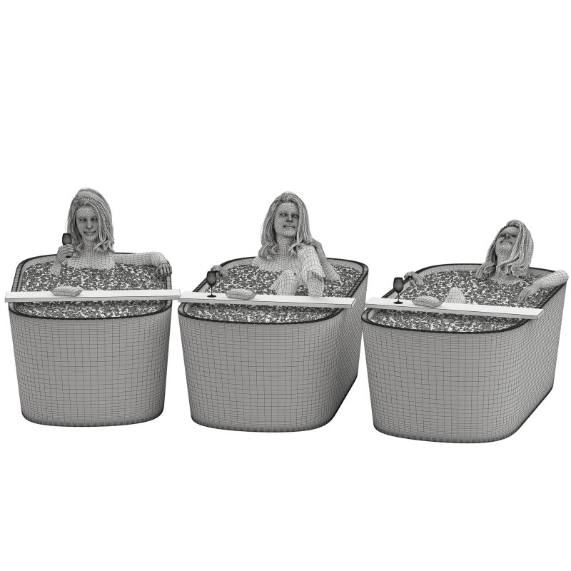 Woman in Bathtub for 3 poses Image 4