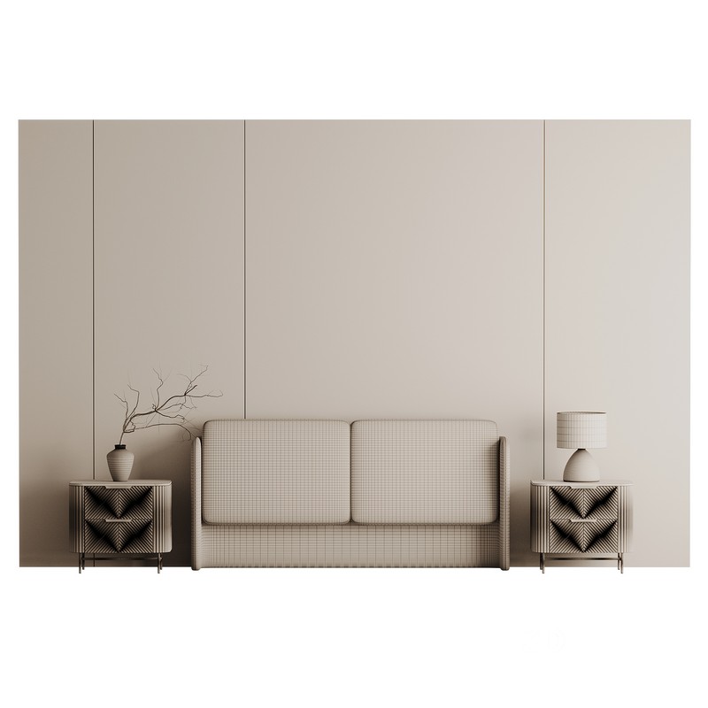 Headboard wood 3d wall panel Image 4