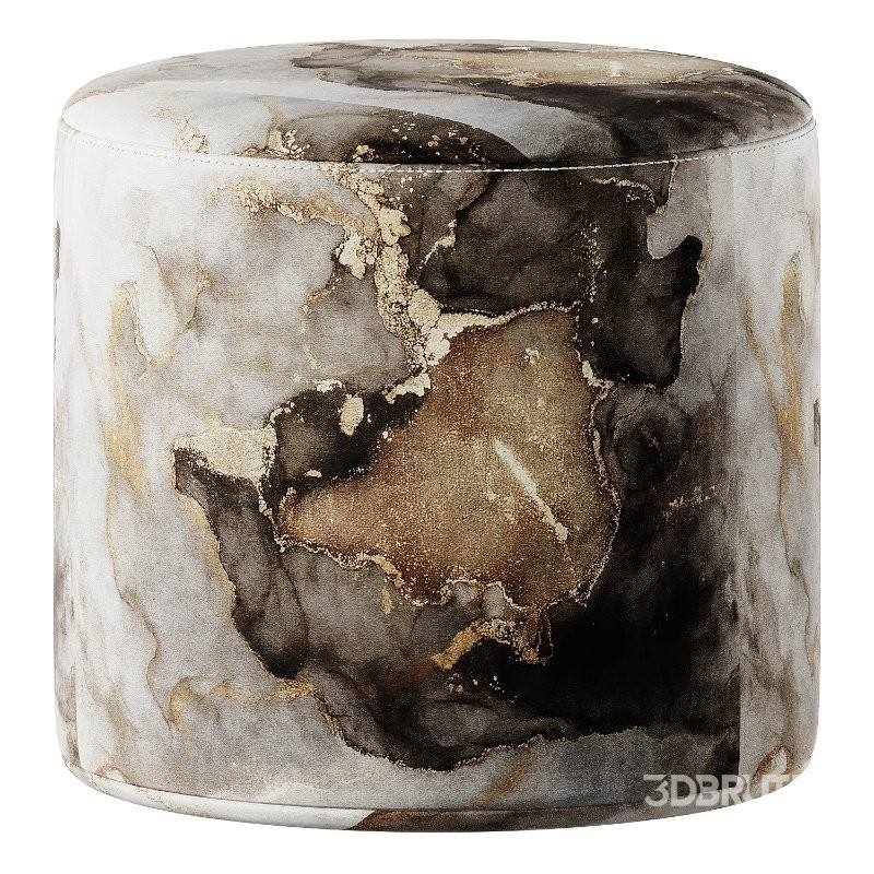 Round Volcanic Pouf Image 1