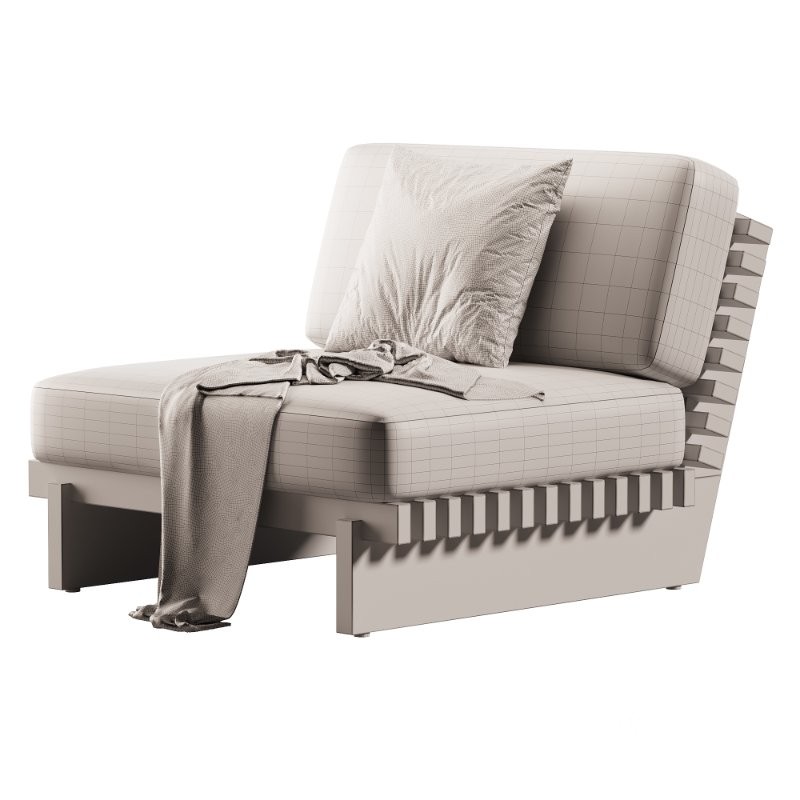 Taiko Stained Teak Outdoor Lounge Chair Image 2