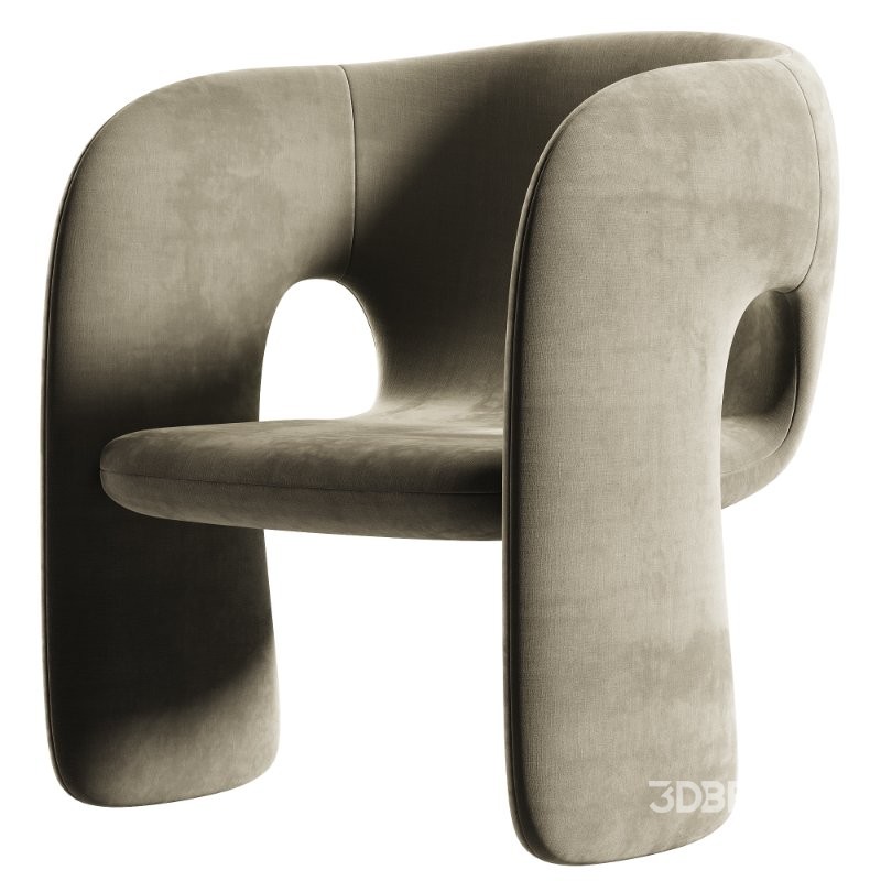 Designer Shaped Fabric Dining Chair Image 2
