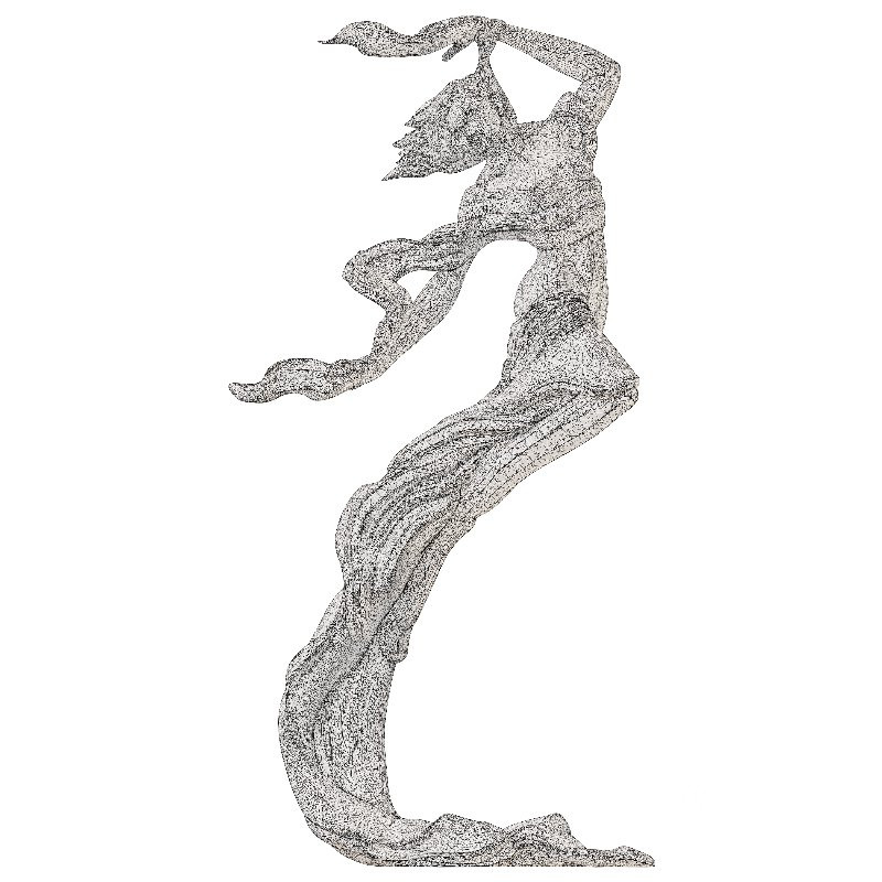 Floating Female Figure Sculpture Image 3