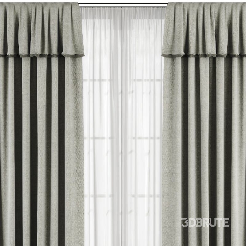 Silk and Cotton Curtain Set 93 Image 3