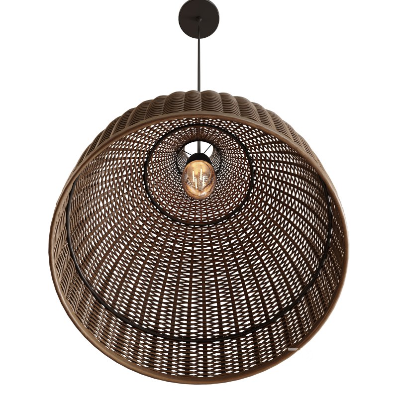 Rattan Pendant Light Handmade Basket Lamp Image 9