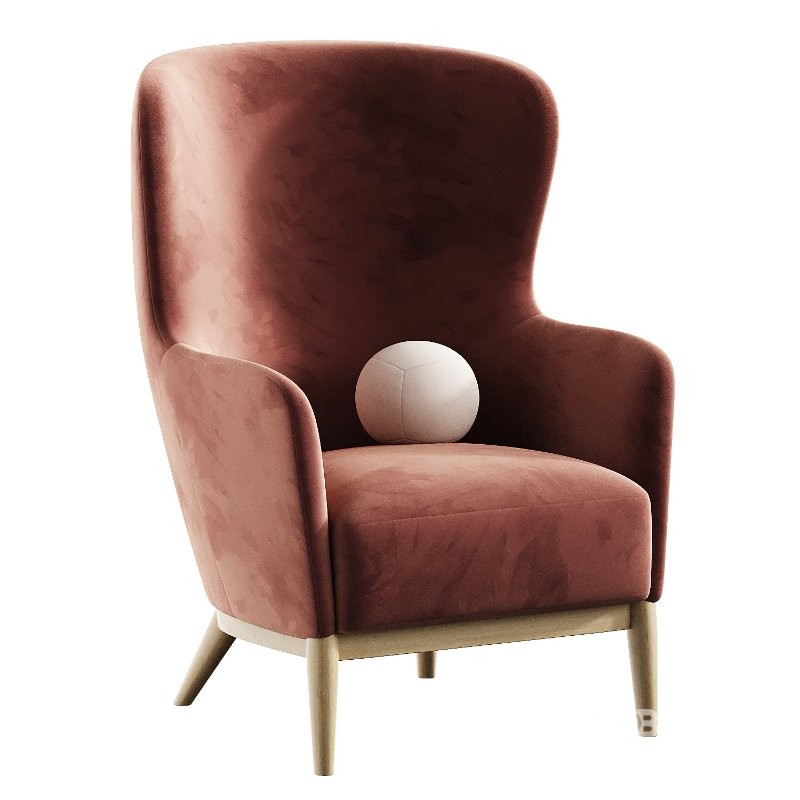 alva wingback accent chair Image 2