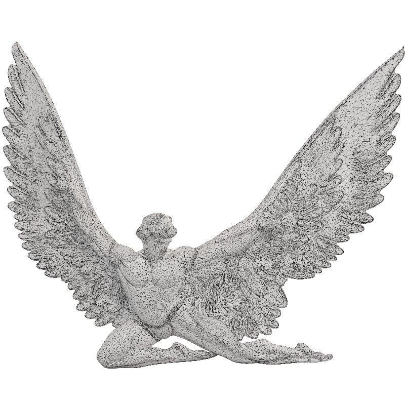 Winged Male Figure Mythological Ascension Pose Image 2