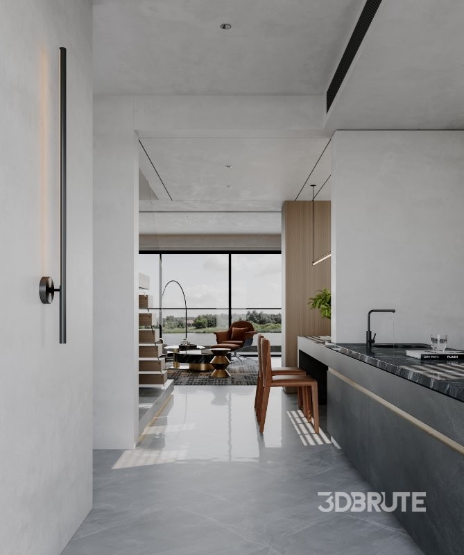 Modern living and dining room Image 7