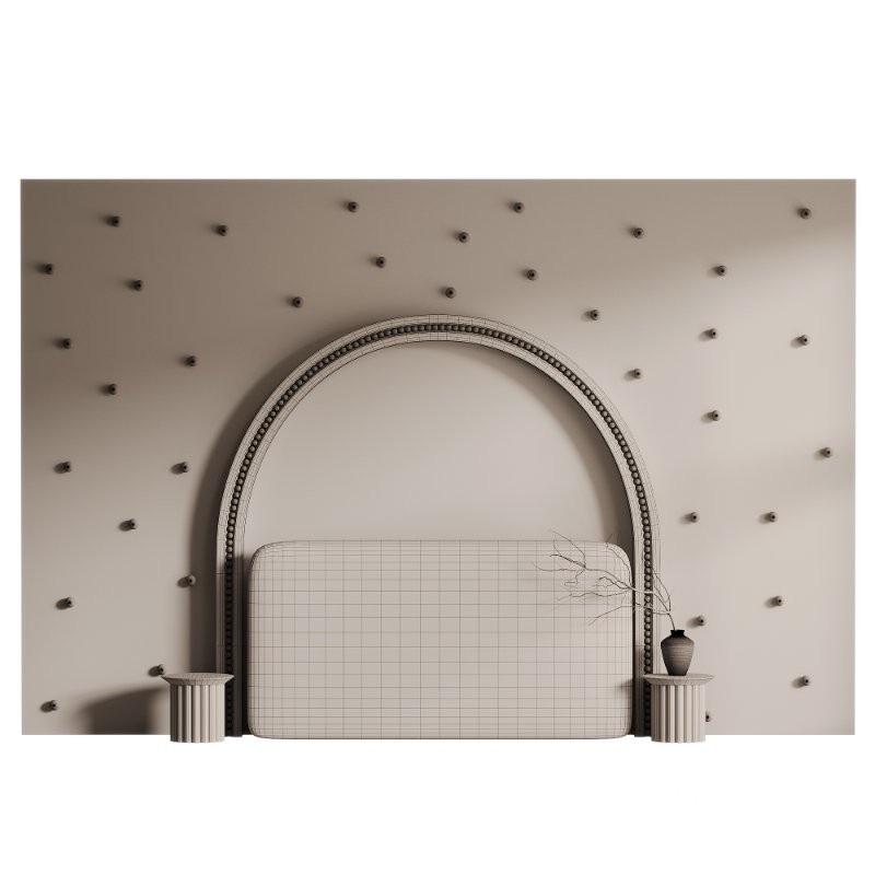 Headboard wood 3d wall panel Image 3