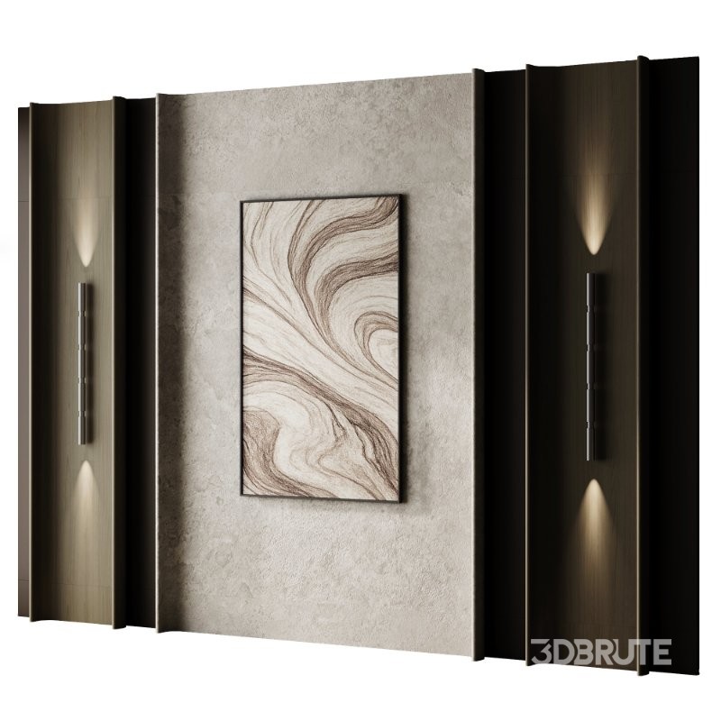Art Wall Panel with Lighting Image 1