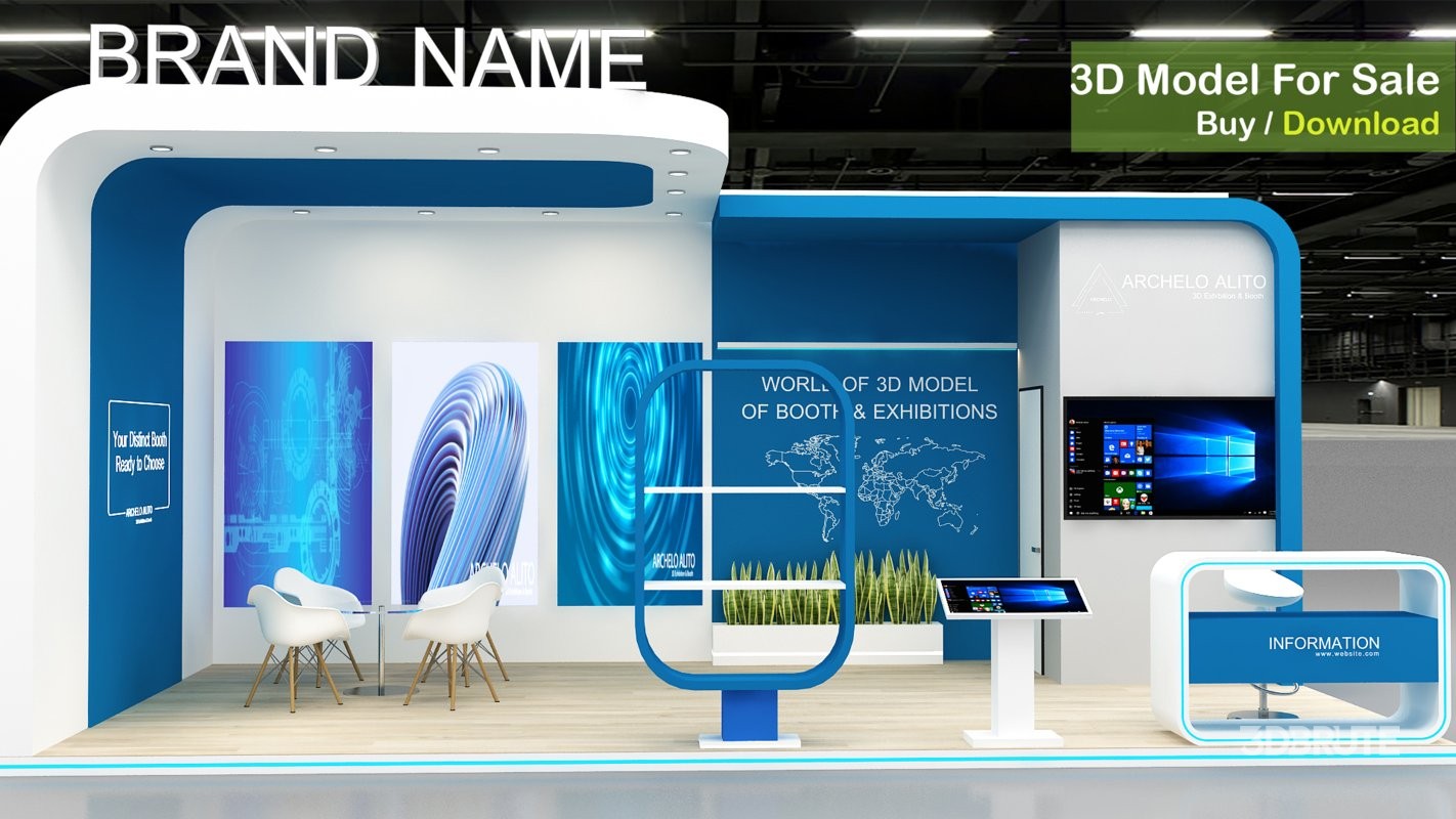 Exhibition Booth 3D Model Image 5