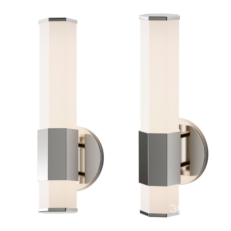 Contemporary Hexagon LED Bath Sconce Image 2